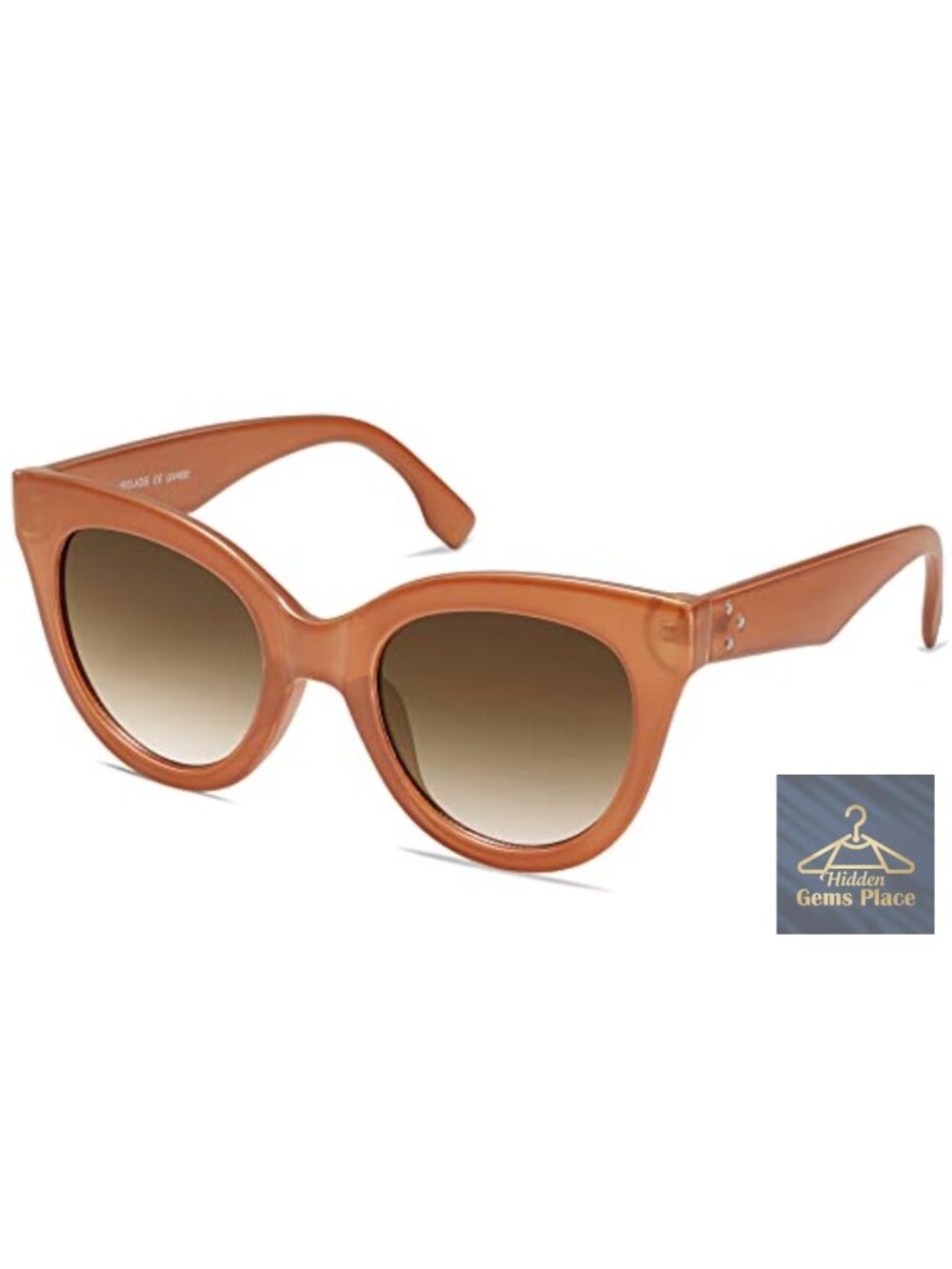 Retro Oversized Cateye Sunglasses UV400 Protection Plastic Frame Women